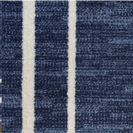 Nourison Essentials Indoor/Outdoor Area Rug, Navy/Ivory, 3’ x 5’ - New in Original Packaging