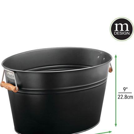 Hidden Hollow Ice Bucket with Handles - Black - Open Box with Minor Dent
