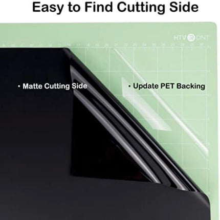 HTVRONT Black Permanent Vinyl Roll for Cricut, Silhouette, Cameo Cutters - 12” x 14 FT (Matte Black) - New