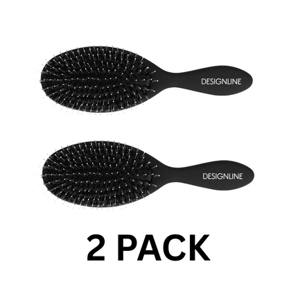 Oval Sculpting Brush – 2 Pack | Regis DESIGNLINE | Nylon and Boar Bristle Brush for Detangling and Styling Wet or Dry Hair