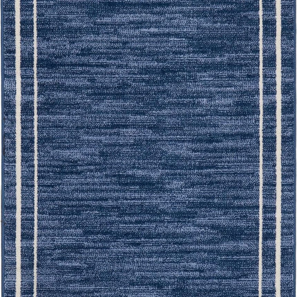 Nourison Essentials Indoor/Outdoor Area Rug, Navy/Ivory, 3’ x 5’ - New in Original Packaging