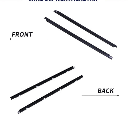 2 Piece Weatherstrip Window Moulding Trim Seal Belt Compatible with Toyota Tacoma 1995-2004 – 2Pcs (Open Box, Amazon Return)