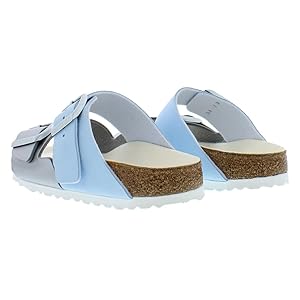 Birkenstock Arizona Split Sandals Light Blue Silver Size 8 Women’s New