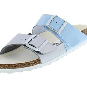Birkenstock Arizona Split Sandals Light Blue Silver Size 8 Women’s New