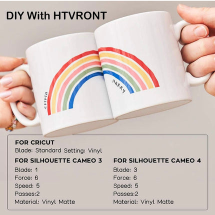 HTVRONT Black Permanent Vinyl Roll for Cricut, Silhouette, Cameo Cutters - 12” x 14 FT (Matte Black) - New