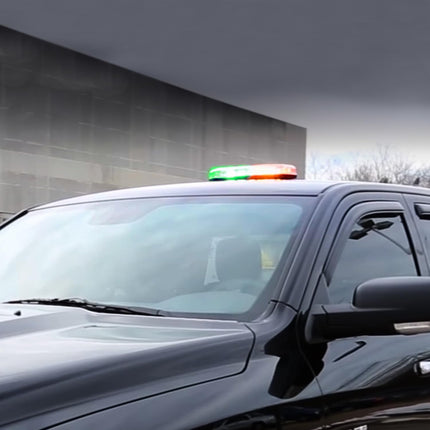 Buyers Products 15-Inch Octagonal Mini LED Light Bar - Amber/Green, 56 LEDs, Emergency Lights, New