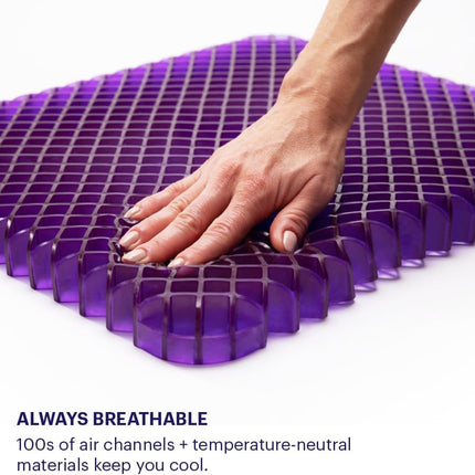 Purple Simply Seat Cushion Pressure‑Reducing Grid Open Box