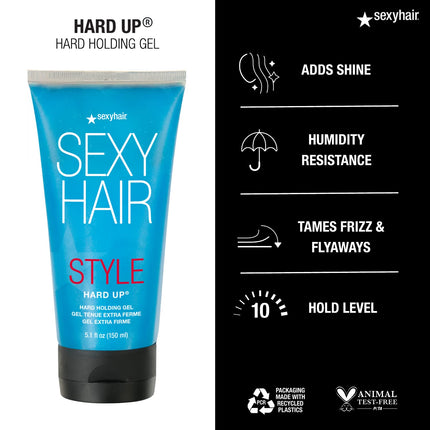 SexyHair Style Hard Up Hard Holding Gel – 1.7 oz – Extreme Hold – New