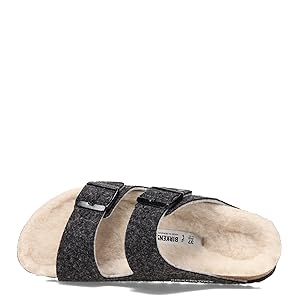 Birkenstock Arizona Wool Felt Sandals Gray Size 10 Narrow Women’s New