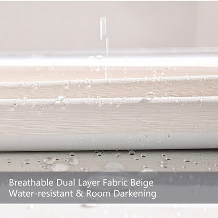 Persilux Zebra Roller Blinds Dual Layer Sheer Shades - Beige, 32” W x 72” H (Open Box)