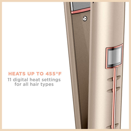 INFINITIPRO BY CONAIR Frizz Free Titanium Ceramic Flat Iron, 1-Inch – Open Box