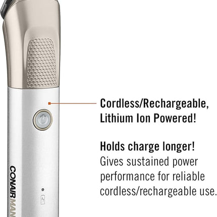 ConairMAN MetalCraft All-in-1 Beard & Ear/Nose Hair Trimmer for Men - 7-Piece Set (New)