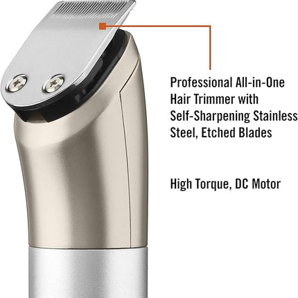 ConairMAN MetalCraft All-in-1 Beard & Ear/Nose Hair Trimmer for Men - 7-Piece Set (New)