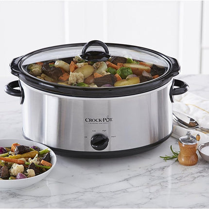 Crock-Pot 7QT Oval Manual Slow Cooker Stainless Steel Open Box