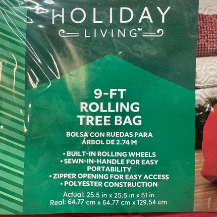 Holiday Living 9-ft Rolling Tree Bag, New