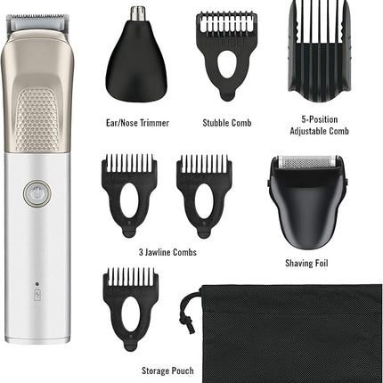 ConairMAN MetalCraft All-in-1 Beard & Ear/Nose Hair Trimmer for Men - 7-Piece Set (New)