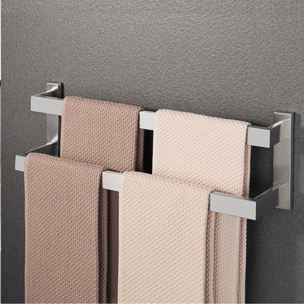 Alise Bath Double Towel Bar, Brushed Nickel, 20 Inch - Wall Mount Towel Holder for Bathroom
