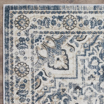 Kehleigh Osdorn 2' x 7' Blue Indoor Runner Rug (New)
