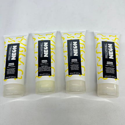 Paul Mitchell Neon Sugar Twist Tousle Cream Piecey + Beachy 6.8oz Pack Of 4.