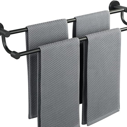 Alise Bath Double Towel Bars - New, Wall Mount, Matte Black, 24 Inch (GOY4600-B)