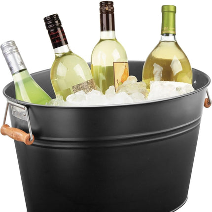 Hidden Hollow Ice Bucket with Handles - Black - Open Box with Minor Dent