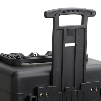 MEIJIA Portable Waterproof Protective Case - Hard Camera Case with Retractable Handle & Rolling Wheels, Customizable Foam Insert, 31.3” X 24.21” X 17.48”, Damaged