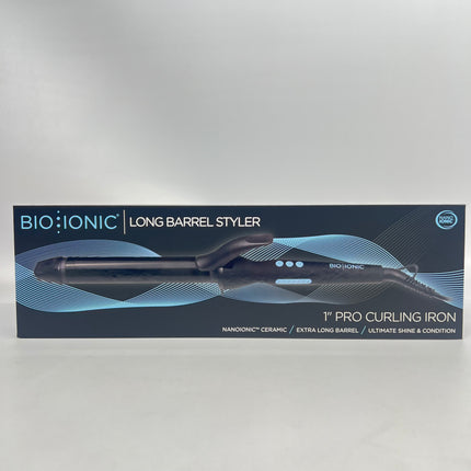 Bio Ionic Long Barrel Styler 1" Pro Curling Iron New