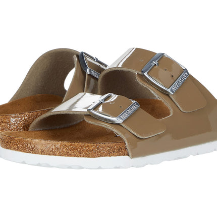 Birkenstock Arizona Patent Fossil Birko-Flor Sandals Size 8 Women’s New