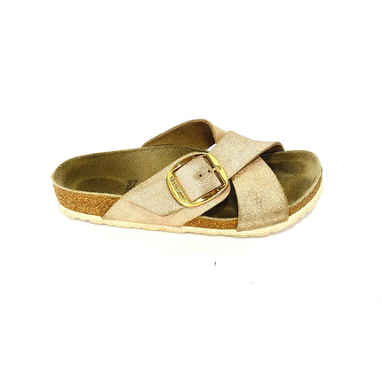 Birkenstock Siena Large Buckle Sandals Metallic Blush Size 7 Women’s New