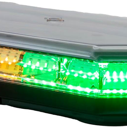 Buyers Products 15-Inch Octagonal Mini LED Light Bar - Amber/Green, 56 LEDs, Emergency Lights, New