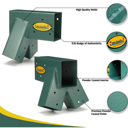 Eastern Jungle Gym Easy 1-2-3 A-Frame Swing Set Brackets - Heavy-Duty Hardware, Open Box