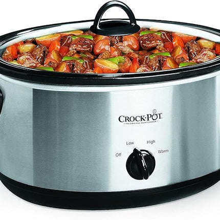 Crock-Pot 7QT Oval Manual Slow Cooker Stainless Steel Open Box