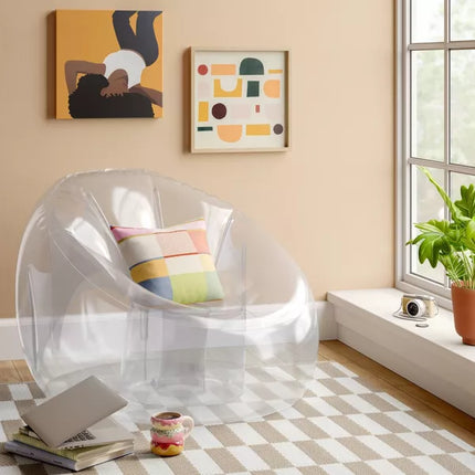 Inflatable Novelty Dorm Chair - Room Essentials™ (Clear, XL 40 in D x 38 in W x 28 in H)