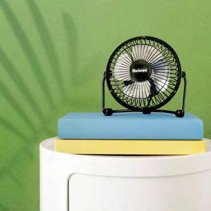 Holmes 4" USB Powered Adjustable Personal Desk Fan - Black (New)