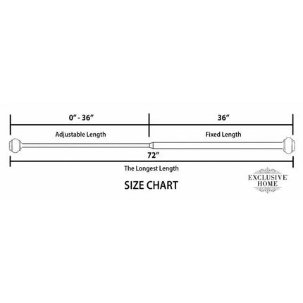 Exclusive Home Topper Curtain Rod, Adjustable 66"-120" (New)