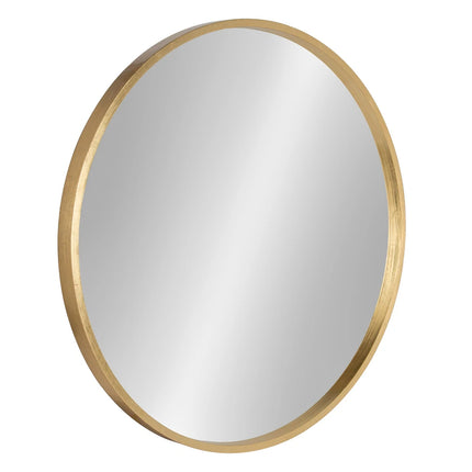 Kate and Laurel Travis 25.6" Round Accent Wall Mirror - Gold (Open Box)