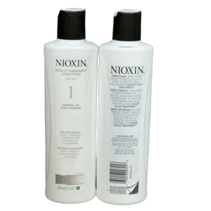 Nioxin System 1 Scalp Therapy Conditioner for Fine Hair, Normal to Thin-Looking Hair - 2 Pack (300mL/10oz each)