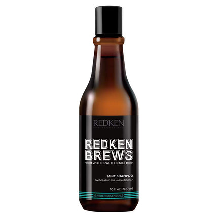 Redken Brews Mint Cooling Shampoo for Men with Menthol 10 oz - New