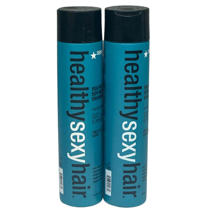 Sexy Hair Healthy Sexy Hair Sulfate-Free Soy Moisturizing Shampoo 10.1 oz (2-Pack) | Hydrating Shampoo for Soft, Silky Hair