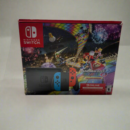 Nintendo Switch™ Console with Neon Blue & Red Joy-Con + Mario Kart™ 8 Deluxe + 3-Month Nintendo Switch Online – Open Box