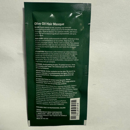DESIGNLINE Olive Oil Hair Masque – 0.5 fl oz Packets (Pack of 25) – Deep Conditioning Treatment – New