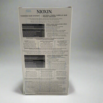 Nioxin System 1 Kit for Natural Hair with Light Thinning – 10.1 oz Shampoo, 10.1 oz Conditioner, 3.38 oz Scalp & Hair Treatment – New