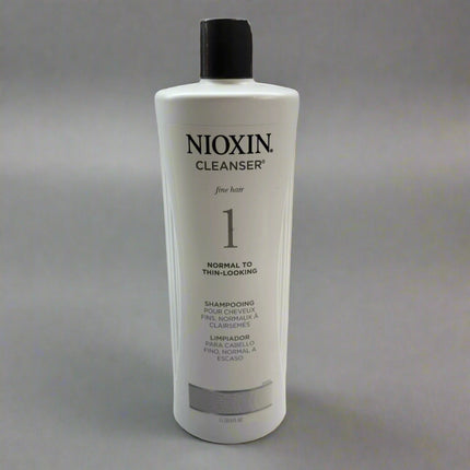 Nioxin System 1 Scalp + Hair Thickening Shampoo – 33.8 oz – For Natural Hair with Light Thinning – New