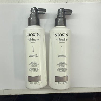 Nioxin System 1 Scalp & Hair Treatment – 6.76 oz (Pack of 2) – Natural Hair with Light Thinning – New