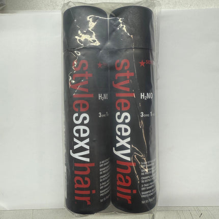 SexyHair H2No 3-Day Style Saver Dry Shampoo – 5.1 oz (Pack of 2) – Extends Blowouts – New