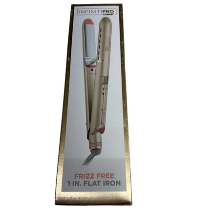 INFINITIPRO BY CONAIR Frizz Free Titanium Ceramic Flat Iron, 1-Inch – Open Box