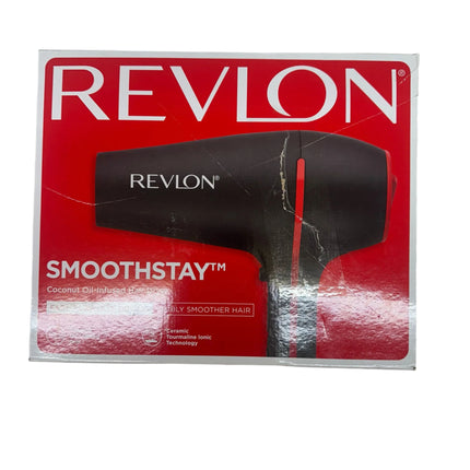 REVLON SmoothStay Coconut Oil Infused Hair Dryer with Diffuser – Open Box