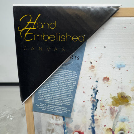 Fine Art Canvas Watercolor Wildflowers  New with Imperfection