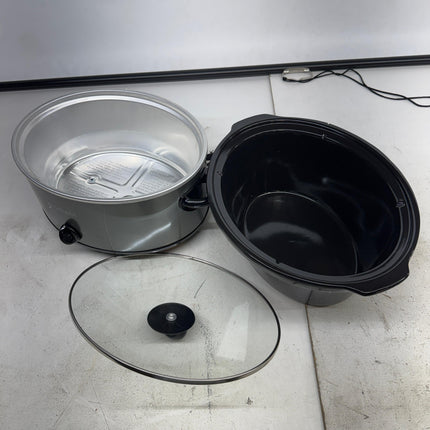 Crock-Pot 7QT Oval Manual Slow Cooker Stainless Steel Open Box