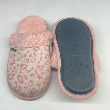 Pudus Creekside Slide Slippers Pink Leopard Women’s Size XL (11-12) New